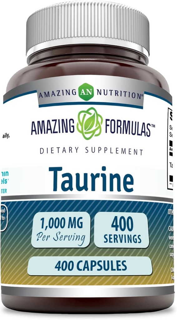 Hämmästyttävä Formula Taurine 1000mg kapselit Aminohappo Supplement ... ei-GMO: lle...