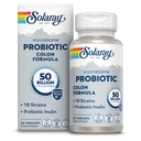SOLARAY Mycrobiome Probiootti Colon Formula, Vegan, Ruoansulatuskanavan, Colon Health, ja immuunijärjestelmän tuki, 50 miljardia PMY, 18 kanta, prebiootti inuliini, 60 päivän takuu, 30 palvelinta, 30 VegCaps
