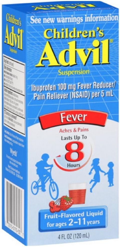 Advil, Lasten suspensio, Hedelmät Maustettu, 4