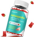 Ashwagandha Gummies L-theanine, Ashwa juurilisä Gummy for women Miehet, 60 Mansikkamakuisia Gummies