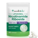 NAD Nikotinamidi Ribosidi Resveratrol 900mg, NAD Supplement Support Cellular Health, Anti-Aging, Energy, Focus - 80 kapselia