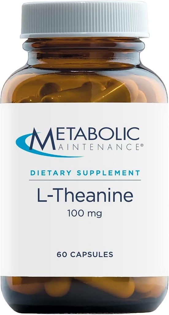 Metabolinen ylläpito 100 mg L-Theanine täydentää tukea Terve Focus & Rentoutuminen - L-Theanine Suntheanine Aminohappo tukemaan stressi vaste (60 kapselia)