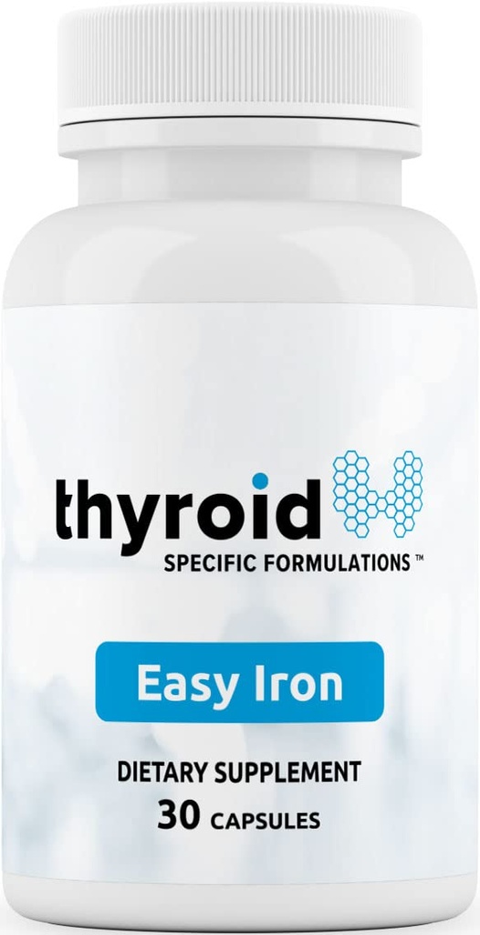 Helppo rauta: Tohtori Formulated High Potency Iron Supplement for Enhanced Energy & Wellness, Hellävarainen vatsa, Ihanteellinen Kilpirauhasen ja anemian tuki, ei-kosteuttava, Päivittäinen Boost