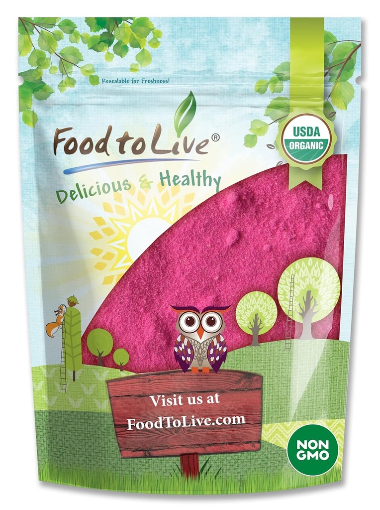 Ruokaa elää Luomu Dragon Fruit Powder, 1,5 punta - ei-GMO, jauhettu punainen Pitaya, Vegan, Bulk. Sisältää maltodekstriiniä. Rikas antioksidantteja, kuitua, C-vitamiinia. Täydellinen Shakes, Smoothie Bowls