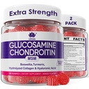 Glukosamiinikrondroitiini Gammat, sokeriton Glukosamiinin MSM-lisä, lisävahvuus Boswellia Turmeeric, hydrolysoitu kollageeni & hyaluronihappo, miesten ja naisten luun terveys, 120 Ct