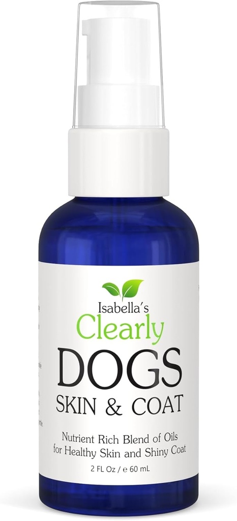 Natural Skin & Coat Oil för hundar | Hud Soother med kokos, mandel och olivoljor | Soothe Dry Skin, allergier och hudirritation | Lägg till mjukhet och Shine till en tråkig rock | Tillverkad i USA