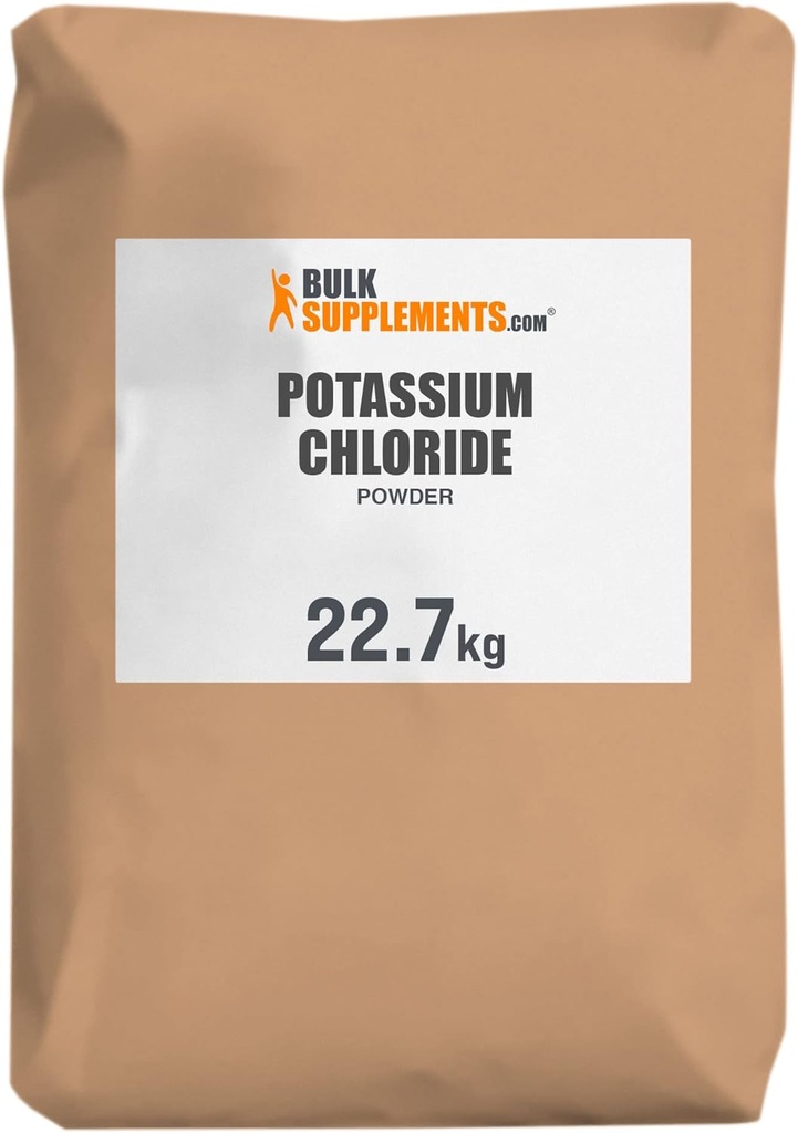 BulkSupplements.com Kaliumkloridpulver - Kaliumkloridsaltsubstitut - Glutenfri, 200 mg per portion, 22,7 g (50 lbs) (Pack av 1)