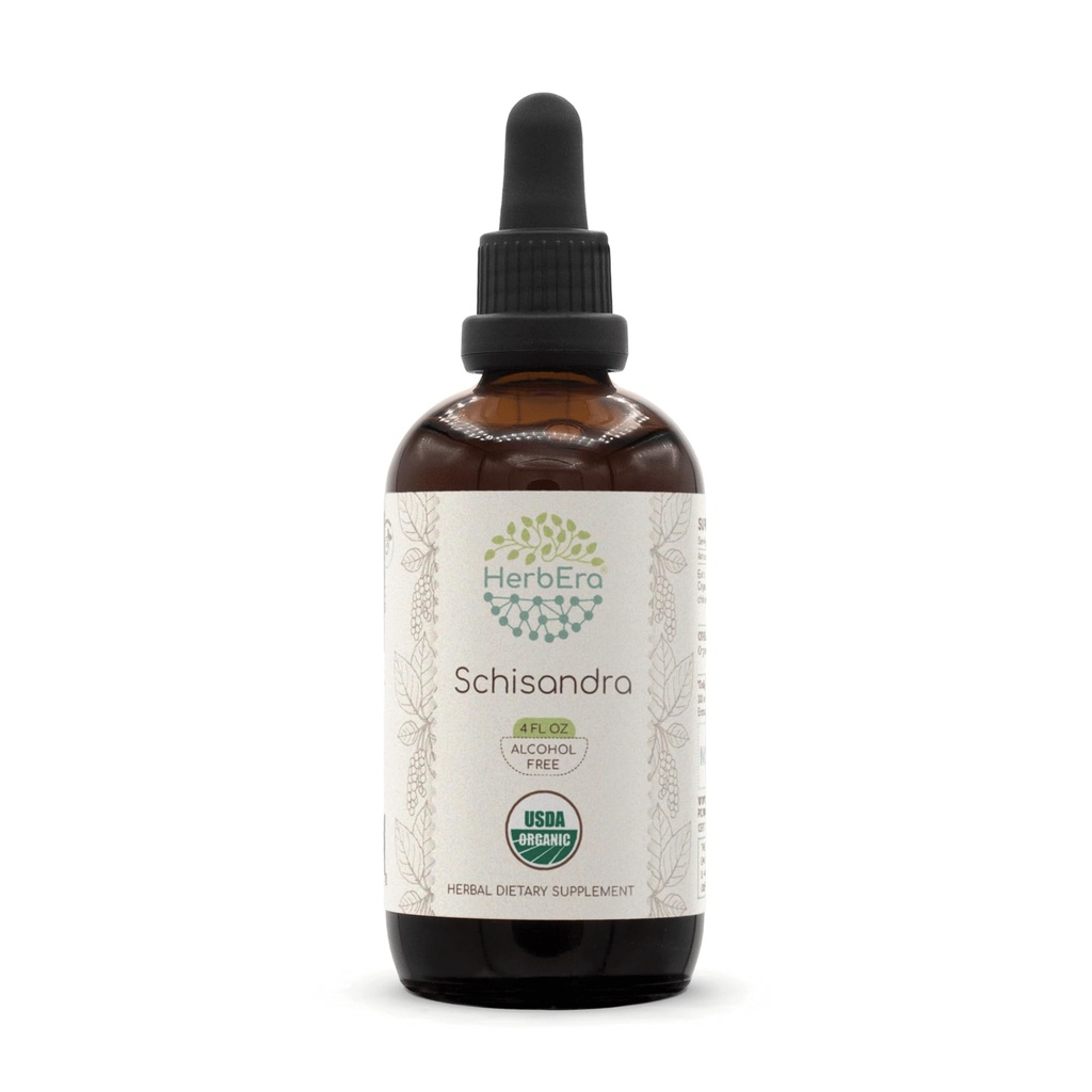 HerbEra Schisandra B120 USDA Organic Tincture ... Alkoholiton uute, korkeatehoinen kasvirohdos, nestemäinen lisäravinteet...