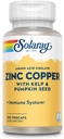 Sinkki kupari Solaray 100 VegCaps