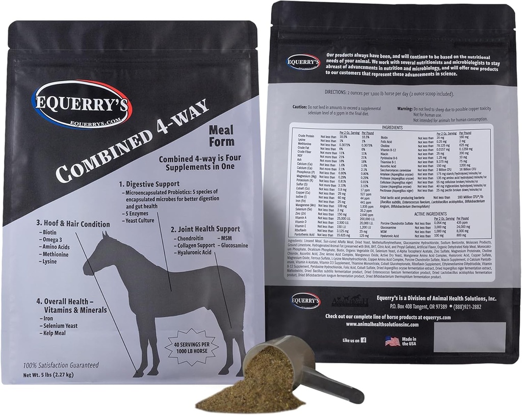 Equerry's Combined RX 40 Feedings för 1000 lb Horse, 5lb.