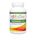 Wellness Resources 0.5mg Melatoniinikapselit - Natural Sleep Support Supplement - Gluteeniton unilääke, säilöntäaineeton, kolmannen osapuolen testattu, ei lisättyä sokeria väriaineeton, 180 kapselia