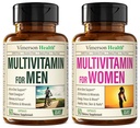Multivitamiini Multimineral täydentää miehille + naiset 2-Bottle Bundle. Terve Immuunivaste, vahvat nivelet ja luut, silmän terveys, Ruoansulatusjärjestelmän tuki, antioksidanttiominaisuudet