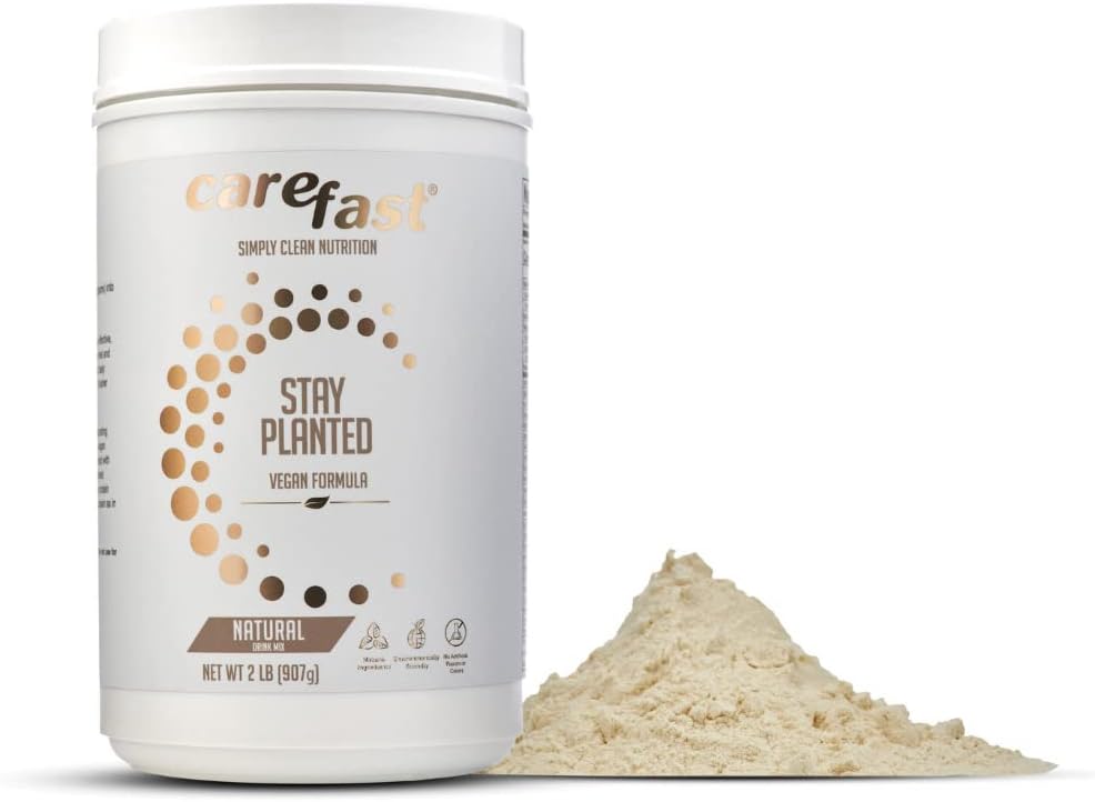 Pysy Planted Plant-Based ei-GMO Soy Terve Protein Powder Drink Mix - Natural Flavored - 2lb Tub - 13g Protein - tekee suuri maistaa Low Carb Vegan Shakes & Smoothies