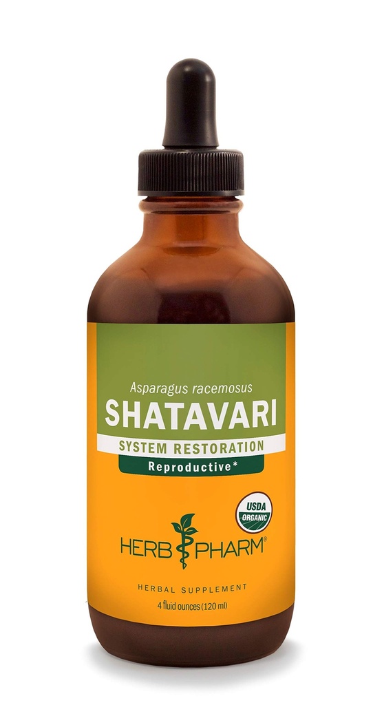 Herb Pharm Certified Organic Shatavari Liquid Extract naisten lisääntymisjärjestelmän tuki - 4 Ounce