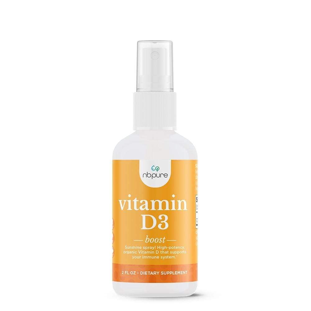 nbpure Organic Vitamiini D3 Spray - High Potency Liquid 1000IU Per Serving naisille, miehet, lapset - Kolekalsiferoli 