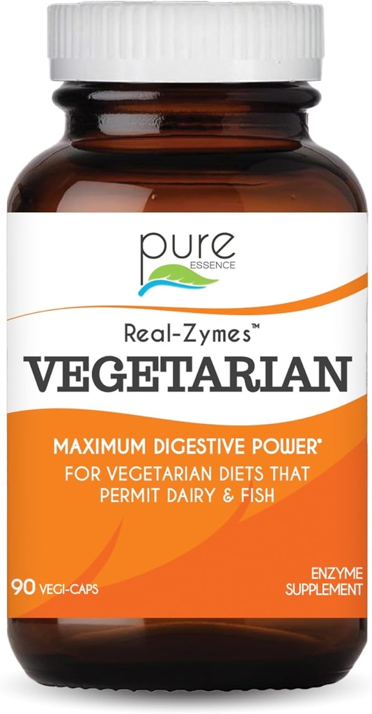 Real-ZymesTM Kasvissyöjä Dgestive Enzymes täydentää Probiootit parempi digestio - Natural Support for Ruoansulatus, kaasu, vatsa, ripuli, Ummetus, IBS, jne. - 90 Caps