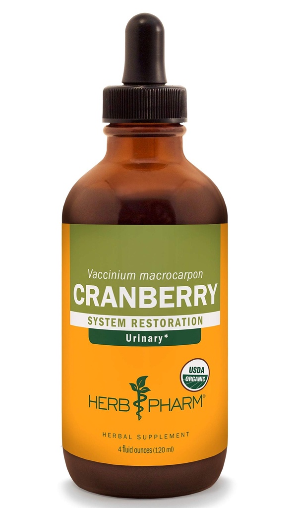 Herb Pharm Certified Organic Cranberry Liquid Extract virtsateiden tukea - 4 Ounce