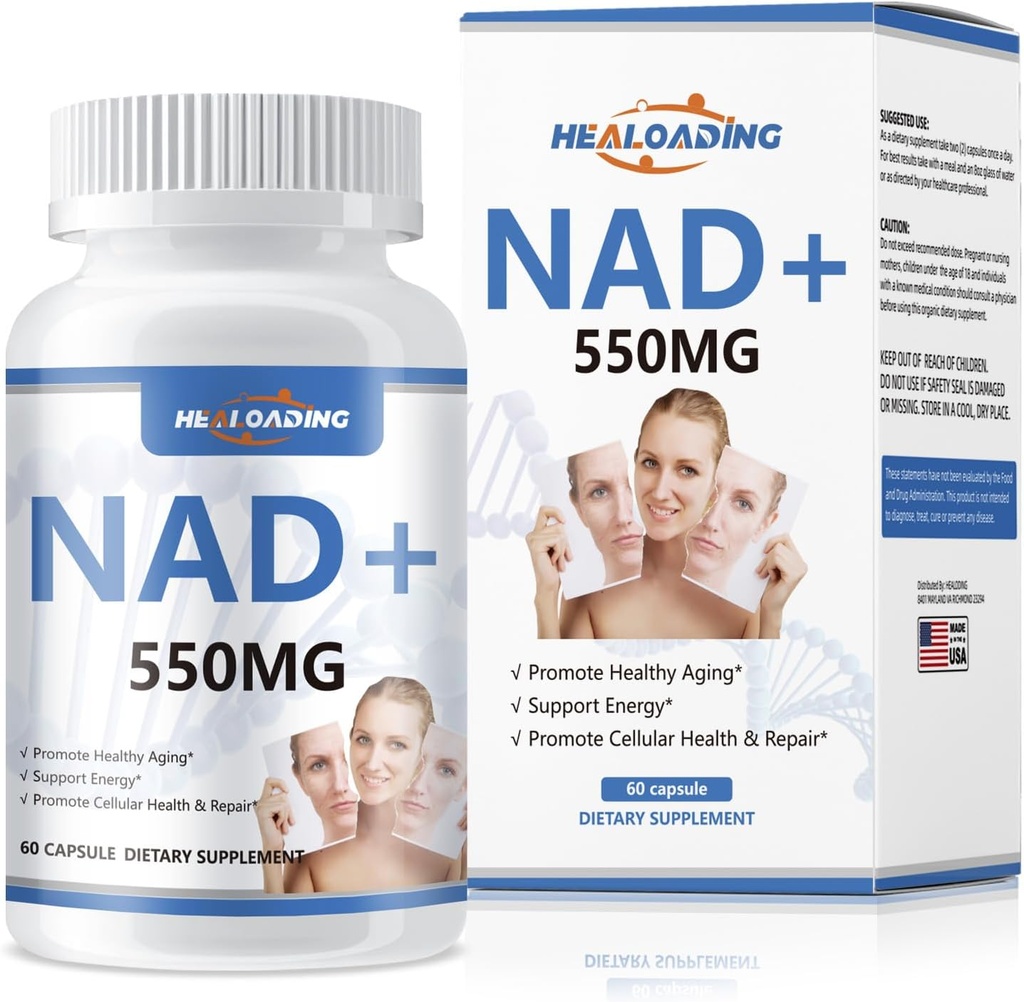 NAD Supplement liposomal för kvinnor: NAD+ Tillägg med Resveratrol 550MG Support Cellular Repair Support Energy och hälsosam åldrande