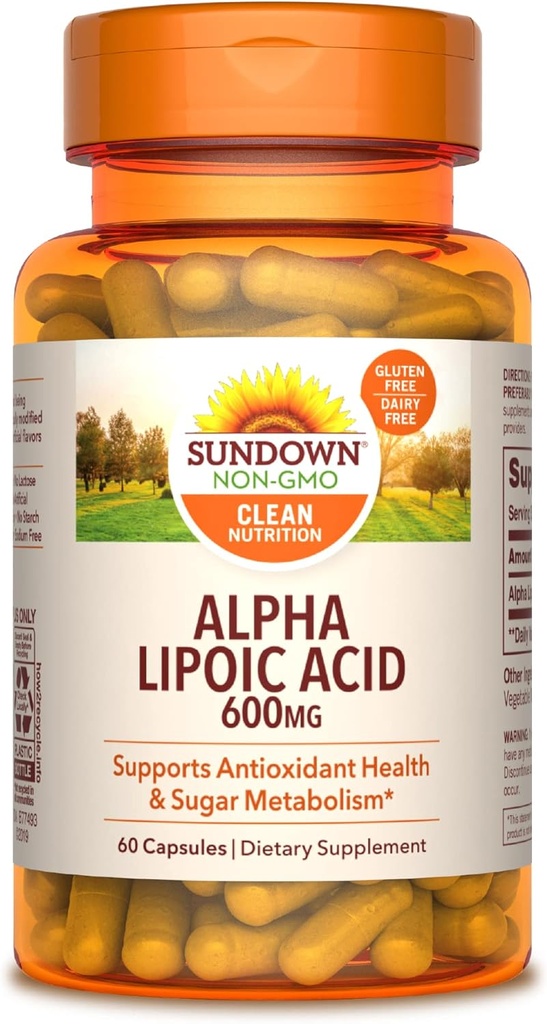 Sundown Alpha Lipoic Acid 600mgm, 60 greve