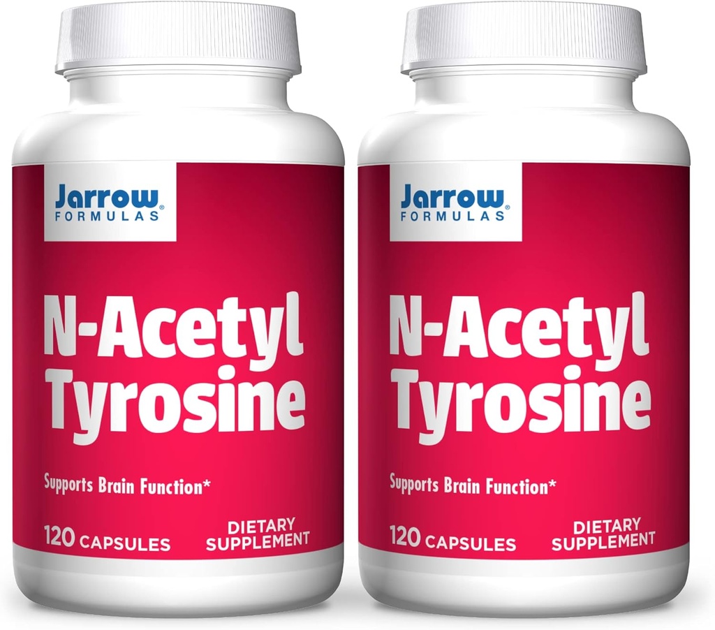 Jaarrow Formula N-Acetyl Tyrosine 350 mg - 120 kapselia, pakkaus 2 - Tukee aivotoimintaa - Sisältää B6-vitamiinia Aminohappojen aineenvaihdunta - 240 yhteensä