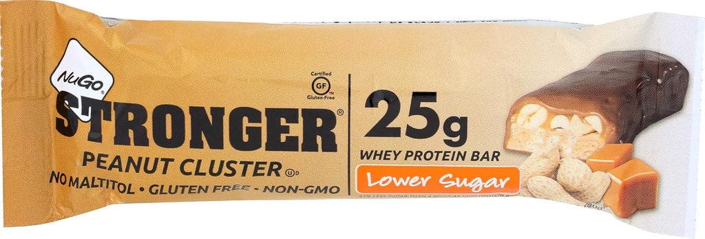 Nugo Nutrition Stronger Bar, Peanut Cluster, 2.82