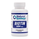 Biotin 60 tablettia 5000 mikrog by Natural Systems . Biotiini hiusten kasvua tuki pillereitä.