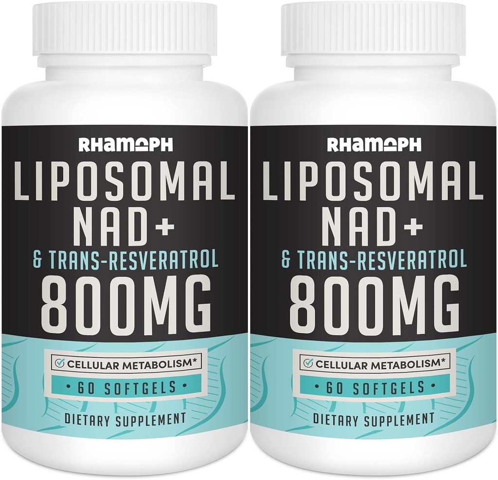 Liposomaalinen NAD+ 800 mg ja trans- Resveratrol 300 mg, Max Imeytyminen, todellinen NAD+ Tehostaminen täydentää terveenä ikääntyminen, solujen energia, DNA korjaus, pitkäikäisyys - 120 Softgels