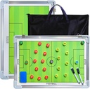 Puhdas Vie Magneettinen jalkapallo Coaching Tactics Board, Kannettava jalkapallo leikepöydällä valmentajille Jalkapallo Kuiva Poista Whiteboard strategia Taktinen Blackboard Jalkapallo Coach Board kanssa pelaaja markkereita, Pen ja Eraser