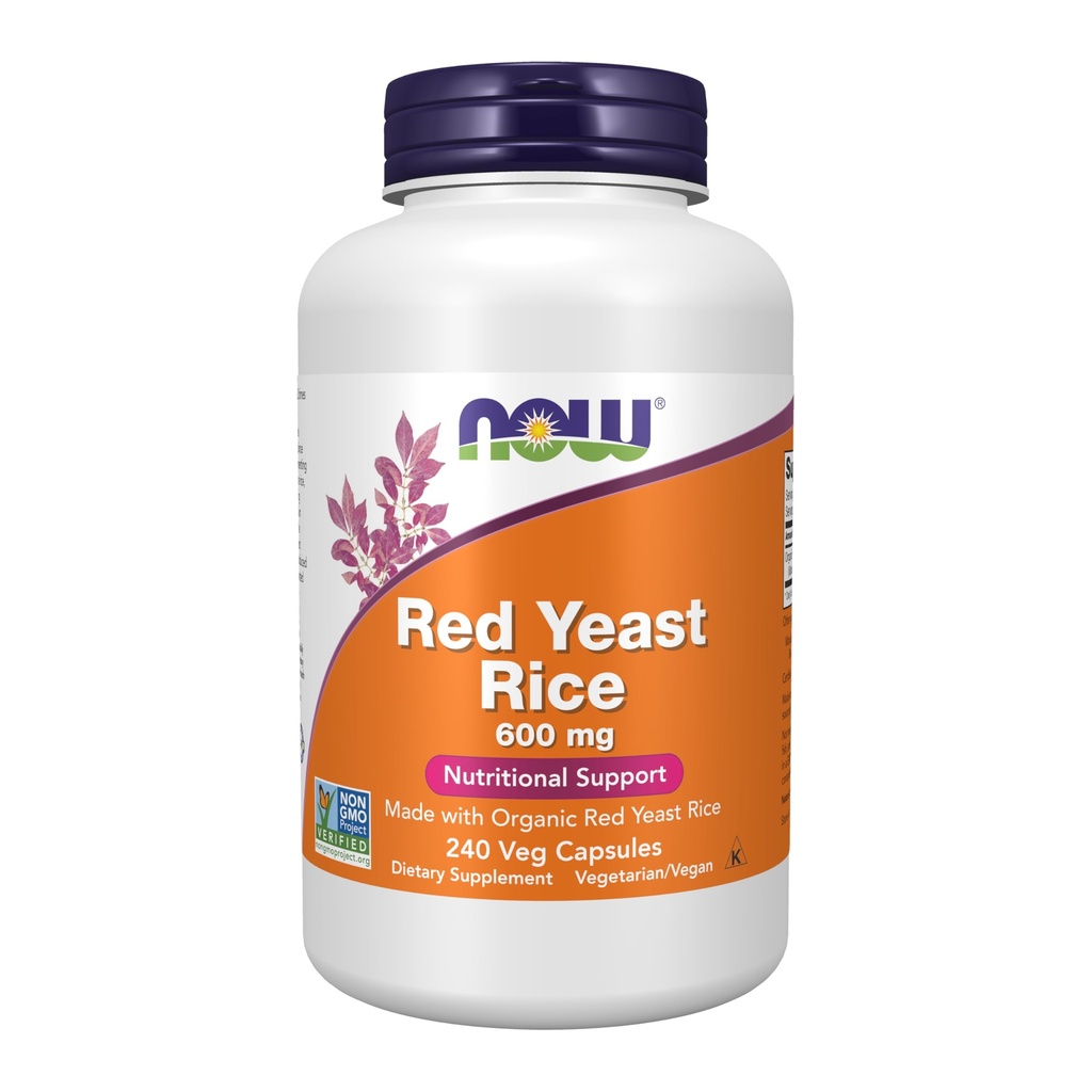 NYT lisäravinteet, punainen riisi 600 mg, valmistettu orgaanisella punaisella riisillä, 240 Veg kapselia