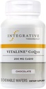 Integratiivinen Therapeutics Vitaline CoQ10 200 mg - Aivojen terveyden tuki täydentää aikuisille* - Tukee Heart Health* - Dairy-free - suklaa maku, 30 purutablettia (30 tarjoilua)