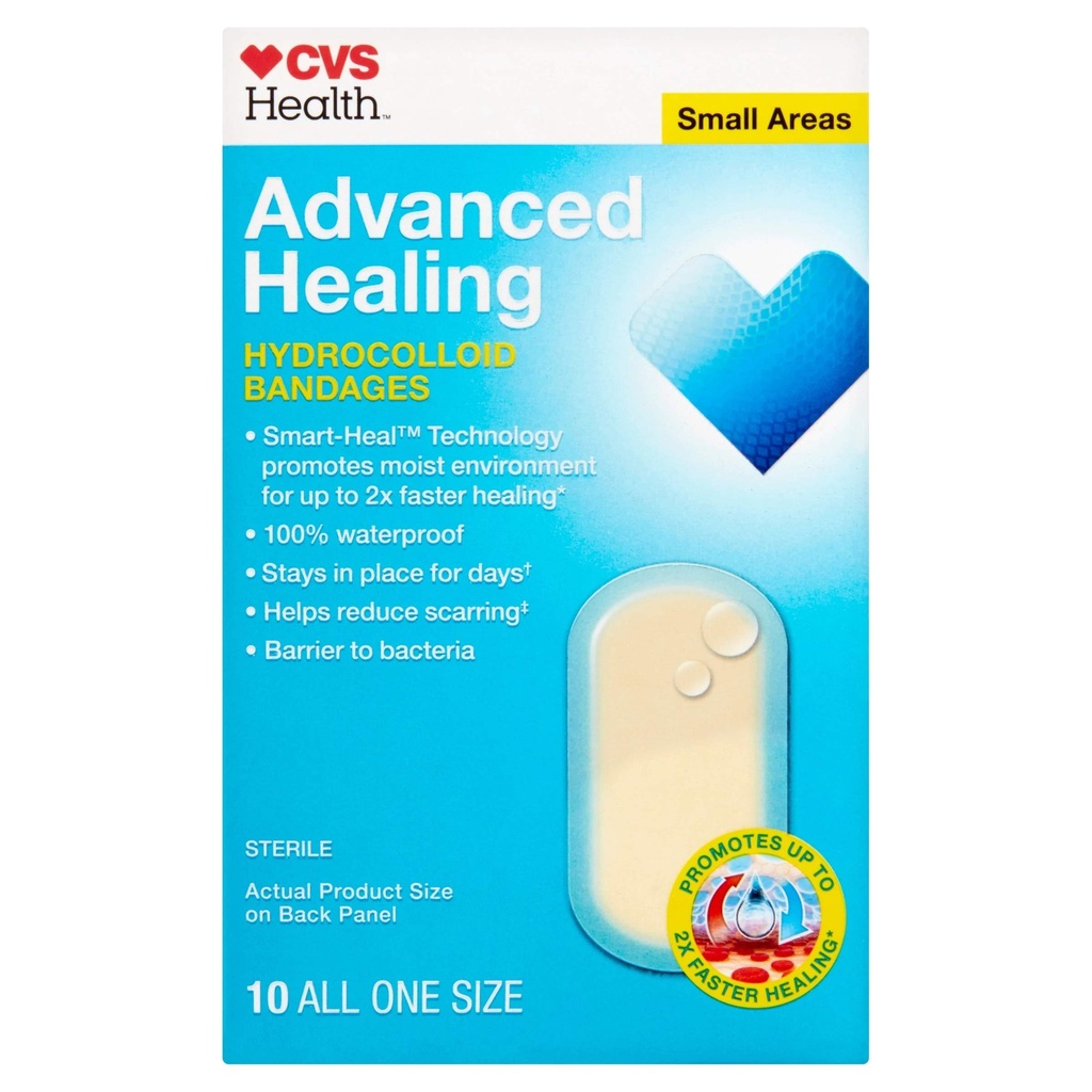 CVS Health Advanced Healing Hydrocolloid Bandges (pienet alueet)