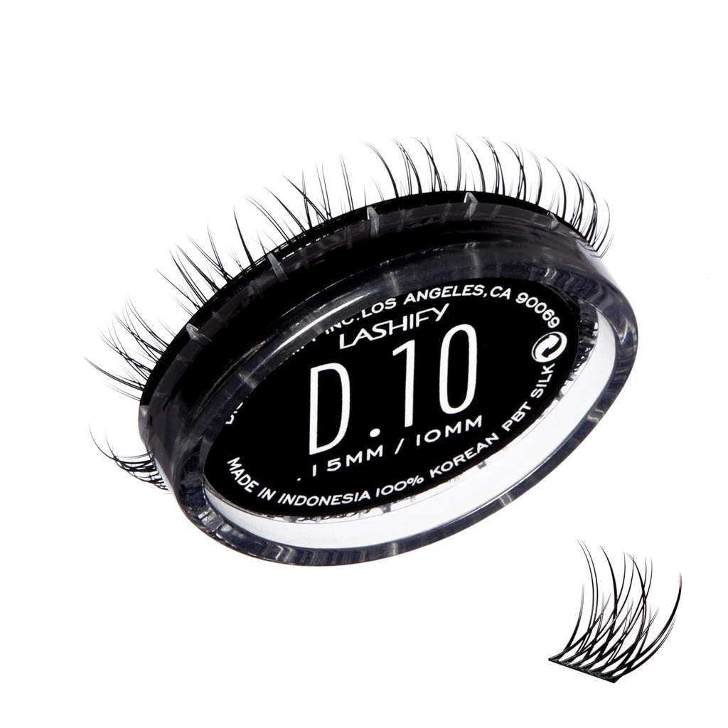 Lashify Draama 10mm Gossamer Silmänrintalaajennukset täyttö, musta, helppo DIY väärä lashes varten luonnollinen ulkonäkö