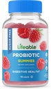 Elävät sokerittomat probiootit ... Great Makeutus Natural Flavor Gummy Supplement Pureskeltava GMO: sta vapaa, kasvissyöjä, gluteeniton Gut Health ja Immuuni tuki ... aikuisille, miehille, naisille...