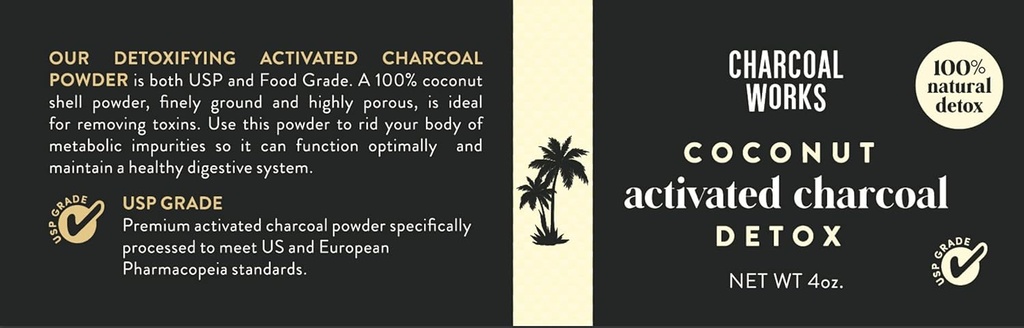 Kookoshiilijauhe CHARCOAL TEHTÄVÄN 