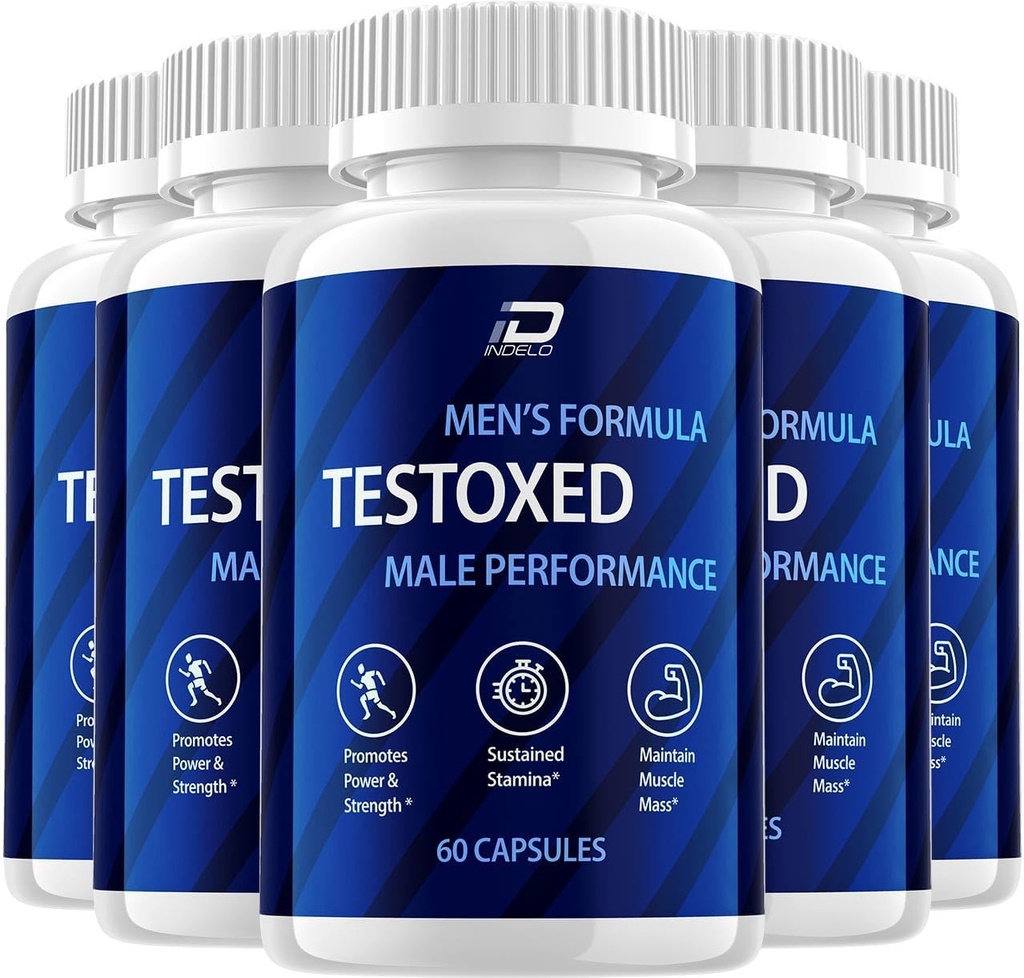 Testoxed Capsules Supplement, Testoxed Advanced Men Wellness Support, Officiell Testoxed Maximum Strength Energy Performance, Testoxed Premium Dietary Formel Reviews (5 Pack - 300 kapslar)