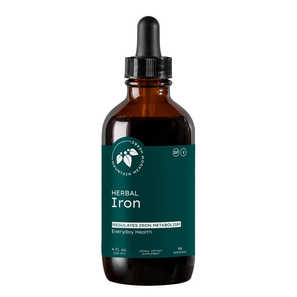 Mountain Meadow Yrtit Herbal Iron - 2 oz - Gentle Yrtit tukemaan ja säätelemään Iron Metabolia ja Imeytyminen