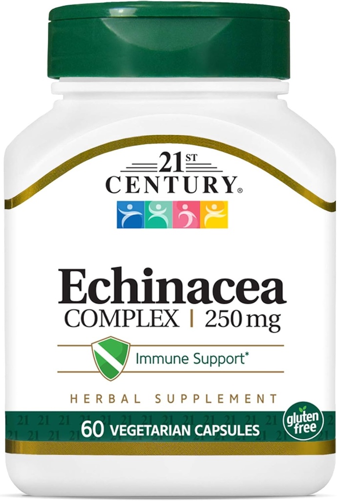 21st Century Echinacea Extract Veg Capsules, 60 greve
