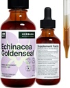 Echinacea ja Goldenseal 2 fl oz Liquid Extract - Natural Herbal Supplement - Immuunin tuki drops - Paranna uni ...