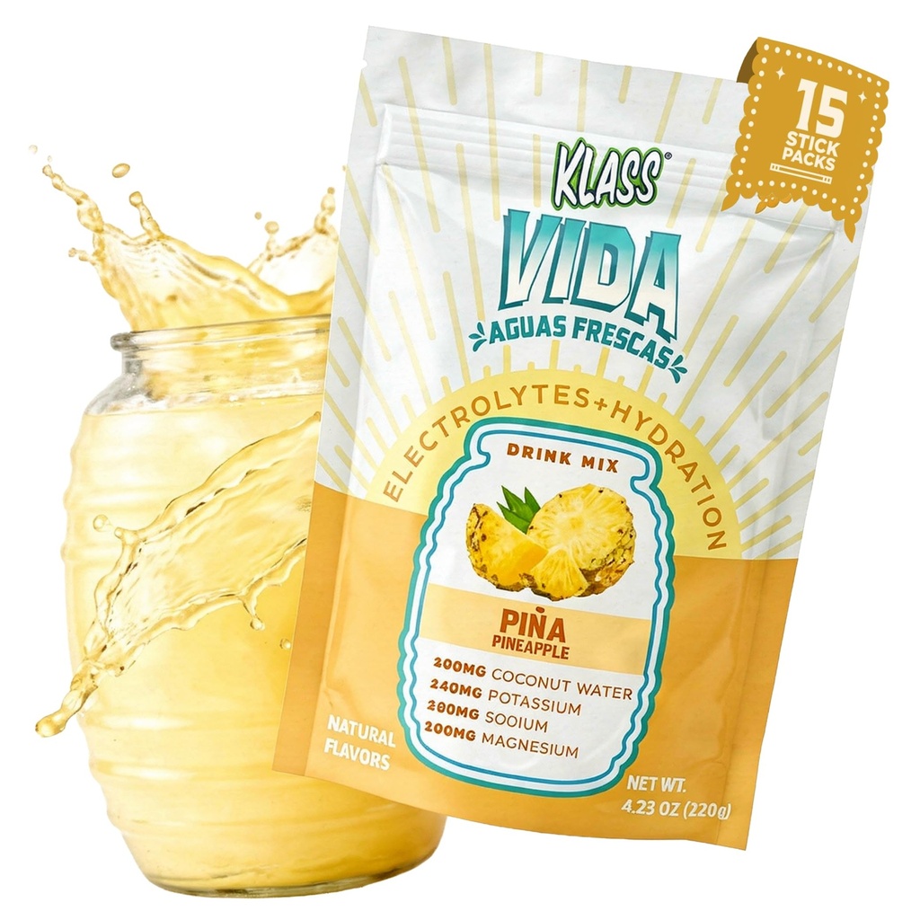 Elektrolyytti juoma Mix ... Ananas Agua Fresca Flavor ... Sokeriton nesteytysjauhe, jossa on kookosvettä ja kivennäisaineita...