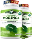 PURA VIDA MORINGA kapselit Yksi Origin Organic Moringa Powder. Moringa Leaf. Energia, aineenvaihdunta, ja immuuni tuki. 120ct. 500 mg Caps. (Pakkaus 2)