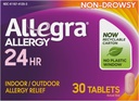 Allegra Adult 24HR Non-Drowsy Antihistamine, 30 tabletter, Fast-Acting Allergy Symptom Relief, 180 mg