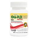 NaturesPlus Hema-Plex Silitysrauta - 60 Slow-Release Mini-Tabs - 85 mg Kelated Iron - Total Blood Health - vitamiini C & Bioflavonoidit - Vegaani, Gluteeniton - 30 Servings