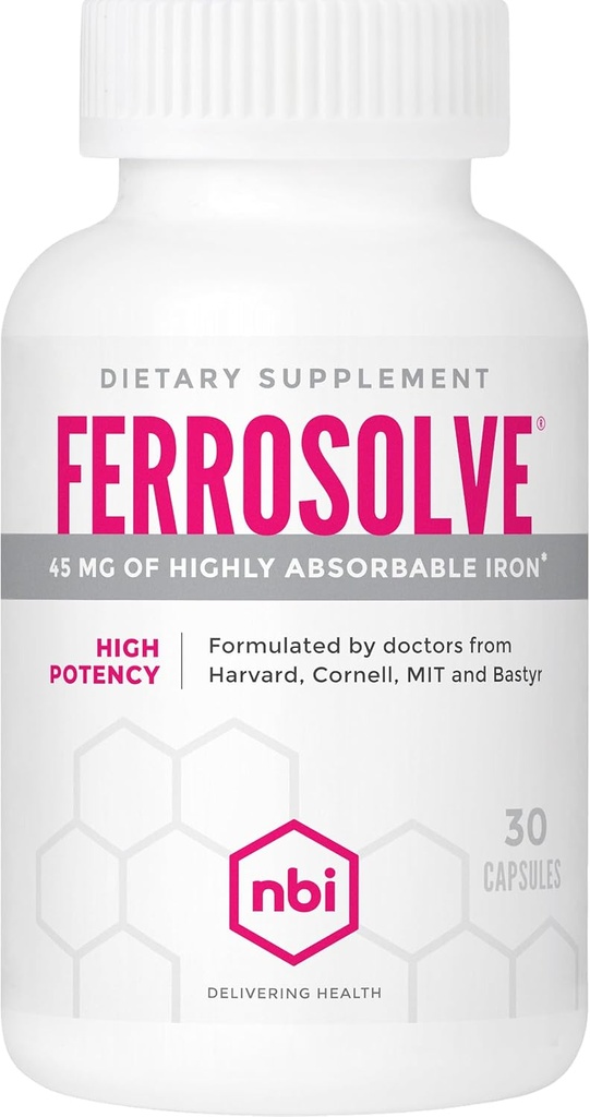 NBI FerroSolve, paras absorptio Rauta Supplement 45 mg ...