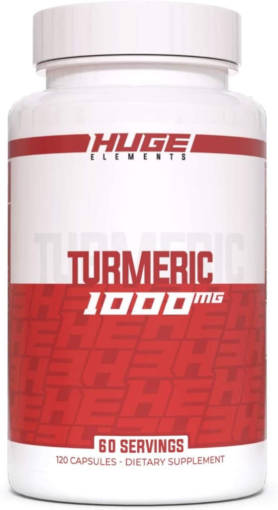 Valtavat lisäravinteet Kurkuma, 1000 mg puhdasta kurkumaperäistä juuriuutetta per tarjoilu, 95% kurkuminoidia, hapettumisenestoainetta, ei-GMO-yhdisteitä, gluteeniton - 120 kapselia