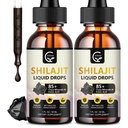 (2-Pack) High Potency Shilajit Pure Himalajan Organic Liquid Supplement, Shilajit Hartin Drop for Men & Women, Max Potency 85+ Clean Trace Minerals & Fulvic Acid for Energy, Metabolia & Immuuni Tuki