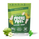 FocusFuel Energy Chews – Green Apple Flavor (15 portioner) – 100mg Caffeine + B12, Magnesium, Alpha GPC – Boost Focus & Energy – No Crash eller Jitters