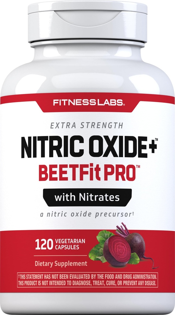 Fitness Labs Typpioksidijuurikapselit Nitraattien kanssa 120 Count 