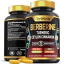 Berberiini täydentää - 7in1 Formula - Yhdistää Turmeric, Royal Jelly, Ceylon Kaneli, Ginkgo Biloba, Inkivääri & Black Pepper - Ruoansulatuskanavan terveys, Immuunituki - 120 kapselia