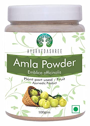 Amla Fruit Powder (Amalaki) 100 Gm | Raw och Non GMO | Rik i antioxidant vitamin C | Vegan | 100% Raw från Indien | Emblica Officinalis | Indian Gooseberry