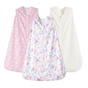PHF 3 pakkaus Lämmin Micro-Fleece vauva nukkua Sack 6-12 kuukautta, Pehmeä vauva pukeutuvat Blanket, 2-Way Zipper nukkua laukut, Mukava lapsi nukkua Sack tytöille, Keskikokoinen, Butterfly